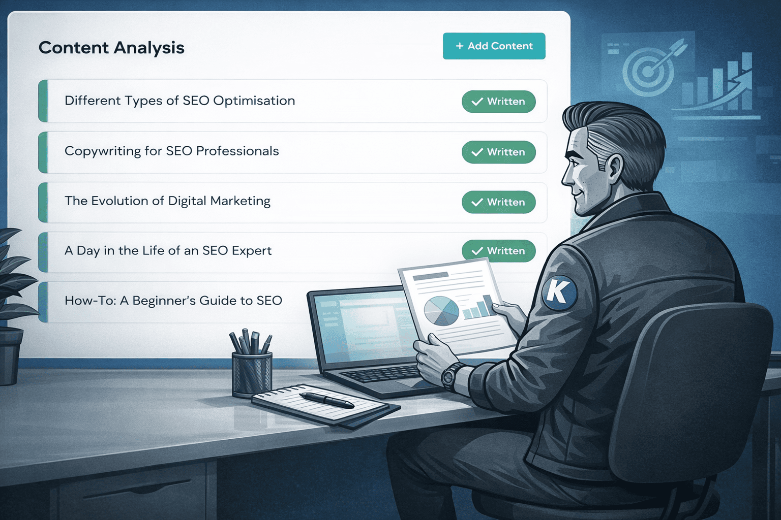 Norman at work in the KickstartSEO Portal